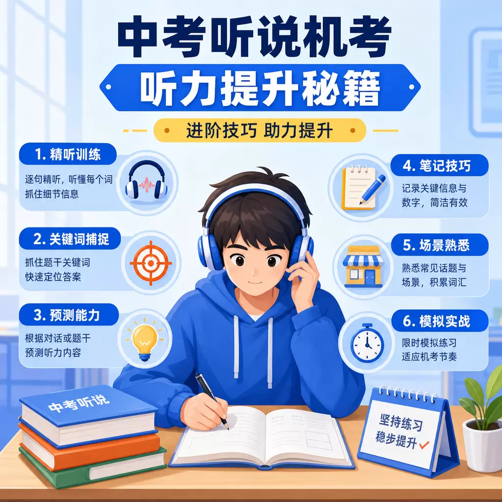 宜城中考听说机考保基础分的听力提升秘籍