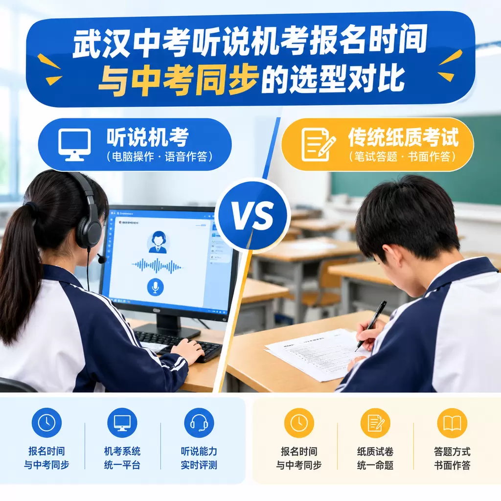 武汉中考听说机考报名时间与中考同步的选型对比